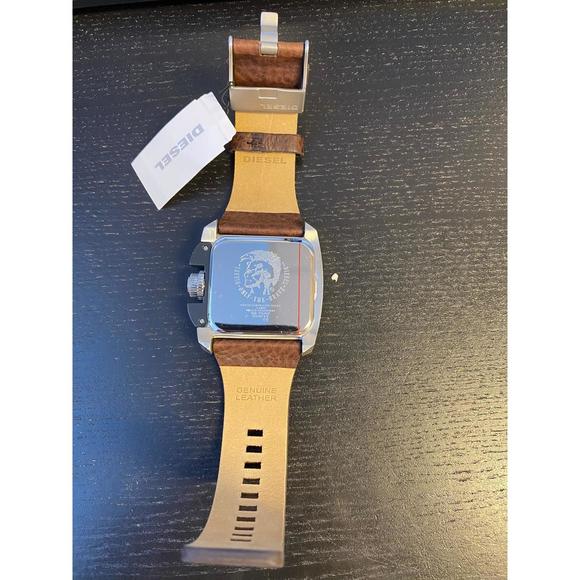 Diesel Men's Blue Dial Brown Leather Watch - Picture 3 of 4